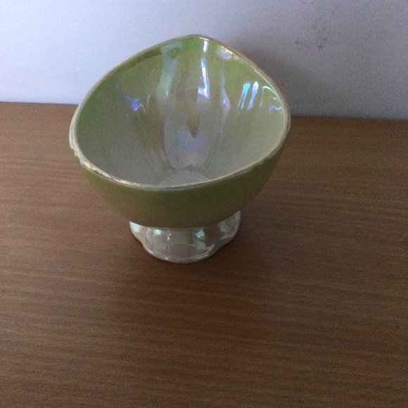 Vintage Royal Winton green lusterware bowl - Picture 3 of 8